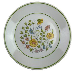 Vintage Corelle “Spring Meadow” Wildflowers Set Of 8 Lunch Plates White Porcelai